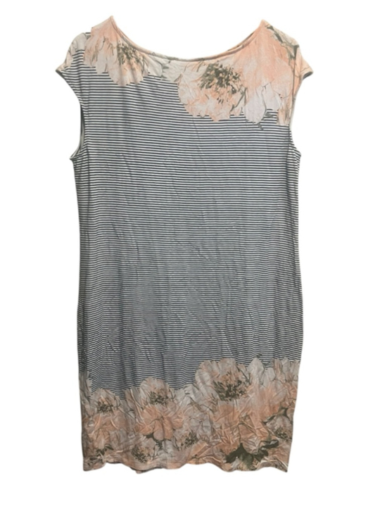 Chico's Dresses & Skirts - Women's Chico's Striped Floral Dress Size 2 White Black Pink
